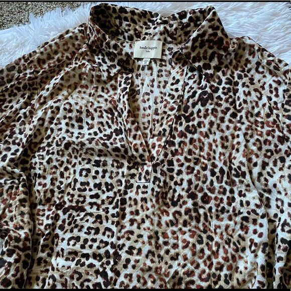 Haute Hippie Tribe Animal Print Top Size 2X - Picture 4 of 6